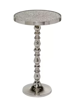 Outlet ⭐ Glam Aluminum Accent Table by Monroe Lane 🤩 -Monroe Lane Sales Belk 9614