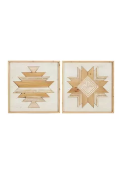 Outlet 🤩 Rustic Wood Wall Decor - Set of 2 by Monroe Lane 😍 -Monroe Lane Sales Belk 9667
