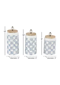 Outlet 😀 Farmhouse Metal Decorative Jars - Set of 3 by Monroe Lane 🎁 -Monroe Lane Sales Belk 9726