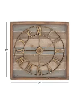 Best Pirce ⌛ Contemporary Metal Wall Clock by Monroe Lane 🌟 -Monroe Lane Sales Belk 9732