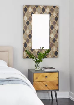 New 🤩 Farmhouse Wood Wall Mirror by Monroe Lane 🎁