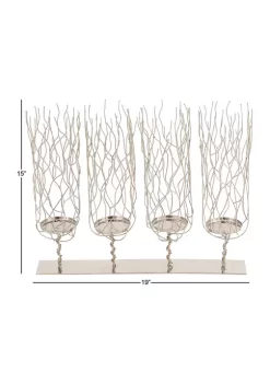 Brand new 💯 Contemporary Stainless Steel Candle Holder by Monroe Lane ⭐ -Monroe Lane Sales Belk 9808