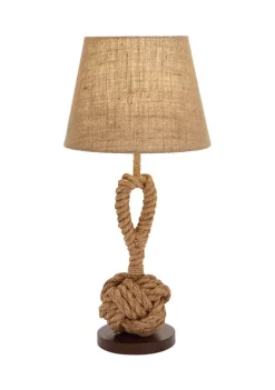 Cheapest ๐ Rustic Jute Table Lamp by Monroe Lane ๐