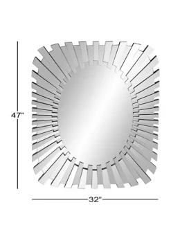 Outlet 🤩 Glam Glass Wall Mirror by Monroe Lane ✔️ -Monroe Lane Sales Belk 9818