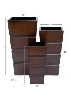 Outlet 🤩 Rustic Metal Planter - Set of 3 by Monroe Lane 👏 -Monroe Lane Sales Belk 9836