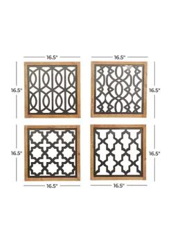 Best reviews of 🛒 Contemporary Metal Wall Decor - Set of 4 by Monroe Lane ✔️ -Monroe Lane Sales Belk 9843