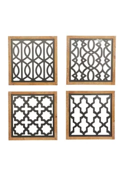 Best reviews of 🛒 Contemporary Metal Wall Decor - Set of 4 by Monroe Lane ✔️ -Monroe Lane Sales Belk 9845