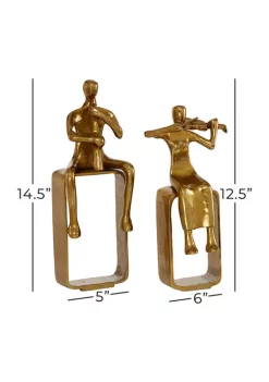 Best Sale 🎁 Modern Aluminum Sculpture - Set of 2 by Monroe Lane ⭐ -Monroe Lane Sales Belk 9866