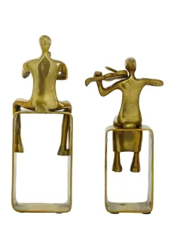 Best Sale 🎁 Modern Aluminum Sculpture - Set of 2 by Monroe Lane ⭐ -Monroe Lane Sales Belk 9867