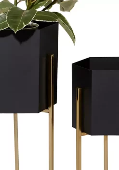Top 10 💯 Contemporary Metal Planter - Set of 2 by Monroe Lane 🛒 -Monroe Lane Sales Belk 9919
