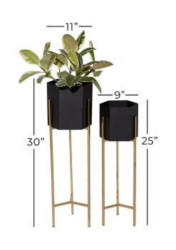 Top 10 💯 Contemporary Metal Planter - Set of 2 by Monroe Lane 🛒 -Monroe Lane Sales Belk 9920