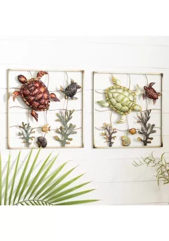 Top 10 🥰 Coastal Metal Wall Decor - Set of 2 by Monroe Lane 🎁 -Monroe Lane Sales Belk 9932