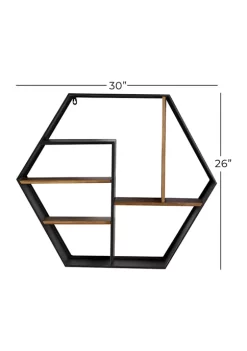 Hot Sale 👏 Industrial Wood Wall Shelf by Monroe Lane 🔥 -Monroe Lane Sales Belk 9974