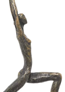 Promo ✔️ Set of 2 Brass Polystone Modern Yoga Sculpture by Monroe Lane ✔️ -Monroe Lane Sales Belk 9980
