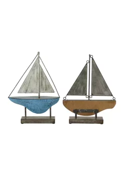 Discount 🔔 Coastal Metal Sculpture - Set of 2 by Monroe Lane 🛒 -Monroe Lane Sales Belk 9990
