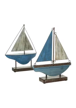 Discount 🔔 Coastal Metal Sculpture - Set of 2 by Monroe Lane 🛒 -Monroe Lane Sales Belk 9991