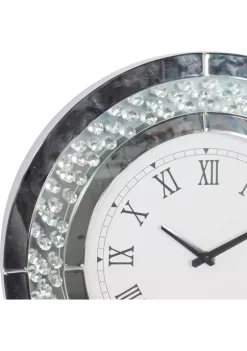 Buy 🌟 Glam Wood Wall Clock by Monroe Lane 🔔 -Monroe Lane Sales Belk 9997